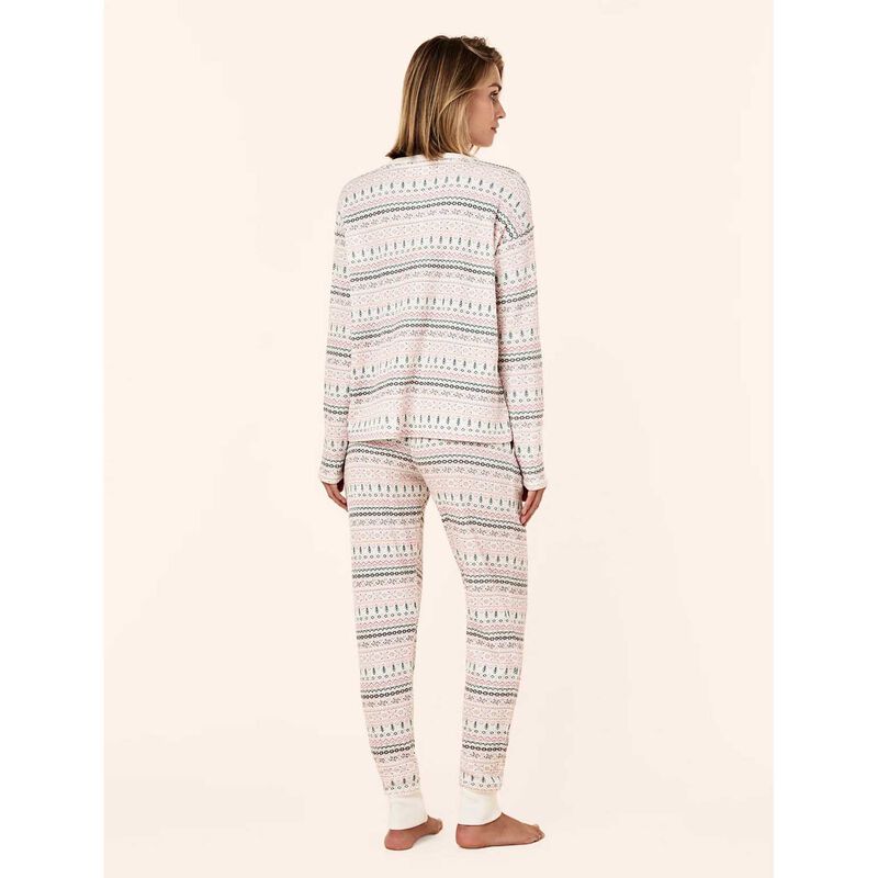 Papinelle Fairisle Waffle Long Sleeve Top and Jogger image number 1